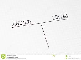 Profit An Loss Account Costs And Income In German Letters