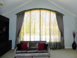 Avoid installing traditional, straight curtain rods, as the curtains will conceal the arched windows. Large Arch Window Curtains Decor Art From Fantastic Arch Window Curtains Pictures