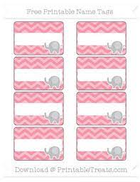 Printable elephant tags, editable navy chevron baby elephant baby. Free Pastel Pink Chevron Elephant Name Tags Baby Shower Tags Elephant Baby Showers Free Baby Shower Printables