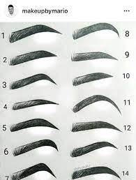 Eyebrow Types Eyebrows Sketch How To Draw Eyebrows Anime Eyebrows