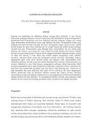 Check spelling or type a new query. Pdf Laporan Kaunseling Kes Klien