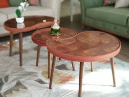 Ahsap Gorunumlu Kumas Kapli Zigon Sehpa Ev Dekoru Odun Tasarim