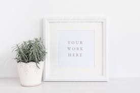 Square Frame Mock Up 12x12 Mounted Free Receive Sign Photos Frame White Square Frame Mockup Free Psd