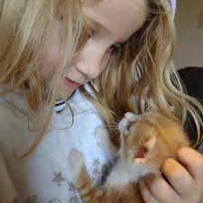 My Youngest and the kitten whisperer turns 9 today. She blazed her own way  from the start. The only one of 4 that required a C-section to come into  this world and