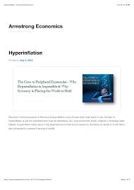 Martin armstrong claims that his forecasts are based on his forecasting engine, socrates, a patchwork of technical analysis signals and his economic confidence model (ecm). Hyperinflation Armstrong Economics