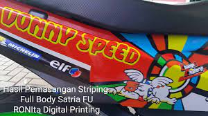 Inspirasi desain stripping body satria fu / modifikasi: Striping Full Body Satria Fu Motif Rossi Youtube
