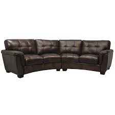 Its elegant build and white leather finish is sure to add a touch of refinement to any large living area. Tribeca Chocolate Brown Italian Leather Curved Sectional Sofa Overstock 8577831
