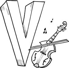 Letter V Is For Violin Coloring Page Alphabet Coloring Pages Music Coloring Free Lettering