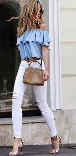 And it offers unlimited access to the world's latest collections. Summer Flawless Outfitideas Chambray Ruffles White Denim Summer Trends Outfits Clothes Fashion