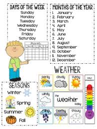 Calendar Anchor Chart Worksheets Teaching Resources Tpt