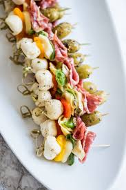 Prepare twists as directed on package; Antipasto Skewers The Sweetest Occasion