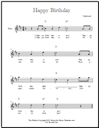Recommended for beginners with some playing experience. Happy Birthday Free Sheet Music For Guitar Piano Lead Instruments