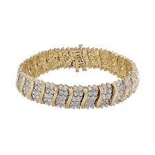 Check spelling or type a new query. 14k Gold Over Silver 2 Ct T W Diamond Tennis Bracelet