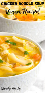 Vegan Chicken Noodle Soup Chickennoodlesoup Looking For The Most Amazing Ve Vegan Chicken Noodle Soup Soup Recipes Chicken Noodle Chicken Noodle Soup Homemade