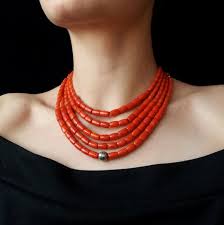 Minimalist Coral Necklace Small Coral Beads Necklace Orange Etsy Beaded Necklace Coral Jewelry Set Coral Jewelry