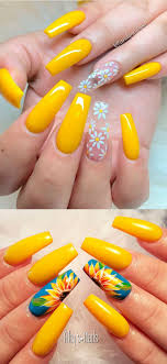Beautiful Yellow Summer Acrylic Nails Coffin Nail Designs Summer Acrylic Yellow Nails Design Summer Acrylic Nails