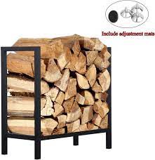 4.8 out of 5 stars. Buy Tokika Black Metal Firewood Racks Industrial Rustic Powder Coated Firewood Holder Rack Indoor Outdoor Firewood Log Rack For Fire Place Log Storage 24inch Online In Indonesia B08m9hcr1x