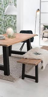 Home Affaire Sitzbank Maryland Mit Baumkantenoptik Und Schwarzem A Gestell Esszimmer Diningroom Ess Esszimmer Inspiration Esszimmer Modern Esszimmerstuhle
