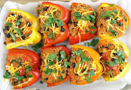 Quinoa and Black Bean Stuffed Bell Peppers - Yay! For Food