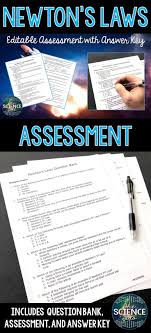 Newton S Laws Science Assessment Distance Learning Compatible Science Assessments Middle School Science Activities Middle School Science Teacher