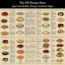 Vintage Aged And Shabby 8 Cookbook Pages Baking Illustrations And Recipes Kitchen Graphics Digital Download Jpg Recipes Vintage Cookbooks Heart Healthy Recipes Low Sodium