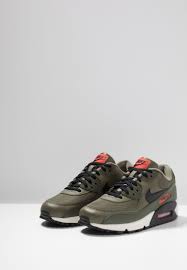 Nike Sportswear Air Max 90 Essential Sneakers Laag Medium Olive Black Team Orange Cargo Khaki Sail Zalando Nl Air Max Air Max 90 Nike Sportkleding