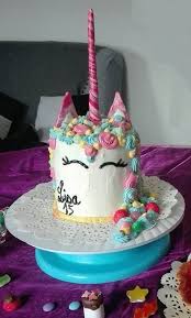 Gateau Licorne Rainbow Cake Ganache Kinder Centre Surprise Chocolat Chantilly Mascarpone Pate A Sucre Einhorn Kuchen Einhornkuchen Ganache