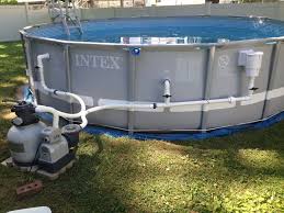 Hayward Skimmer In Intex Ultra Frame Agp Pool Plumbing Diy Swimming Pool Pool Skimmer Diy