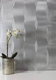 Arthouse Vintage Wallpaper Foil Wave Silver 294501 Silver Wallpaper Metallic Wallpaper Stripes Wallpaper