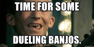 Burt reynolds deliverance alter ego james dickey movie stars movie tv movie theater smokey and the bandit boy meets showgirls. Time For Some Dueling Banjos Deliverance Boy Meme Generator