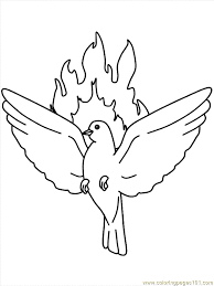 The triune god manifested as father, son, and holy spirit; Holy Spirit Dove Coloring Page All Coloring Pages Landscape