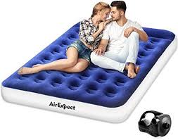 Best Seller Air Mattress Camping Airbed Queen Size Airexpect Leak Proof Inflatable Mattress Rechargeable Electric Pump Built In Pillow Guest Camping Hiking Air Mattress Camping Inflatable Mattress Air Bed
