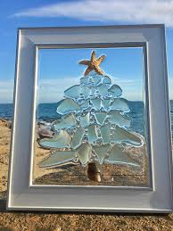 Pale Green Christmas Tree By The Sea Sea Glass Art Beach Decor 10 25 X 12 25 Beach Glass Crafts Sea Glass Art Sea Glass Crafts