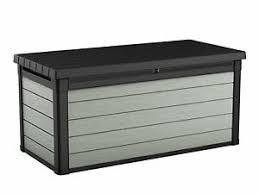 Ce coffre est idéal pour ranger votre matériel de jardin ou vos coussins. Keter Rangement Denali 150 570 L Gris Coffre Coffre Coffre Jardin Ebay