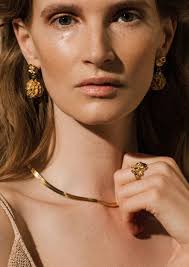 Sleeping Venus Necklace, 14K Solid Gold, Herringbone Chain, Snake Chain,  Gifts Earrings