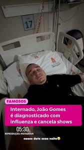Internado, João Gomes é diagnosticado com influenza e cancela shows