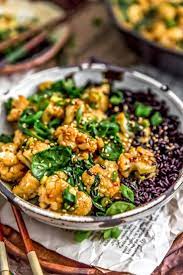Vegan Korean Bbq Cauliflower Monkey And Me Kitchen Adventures Recipe Vegan Korean Bbq Bbq Cauliflower Whole Food Recipes