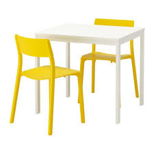 Vangsta Janinge White Yellow Table And 2 Chairs Ikea Small Dining Table Set Dining Table Chairs Ikea Dining Sets