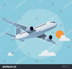 Flat Airplane Illustration View Of A Flying Aircraft Airplane Illustration Illustration Airplane