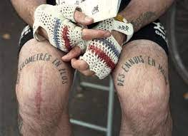 Des Km En Des Ennuis En Bike Tattoos Bicycle Tattoo Knee Tattoo