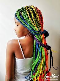 Black And Rainbow Box Braids Rainbow Box Braids Bold And Bright Doesn T Have To Be White Braidedhairstyles Crochectboxbraids Long Box Braids Box Braids Hairstyles Box Braids Styling