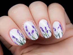 Lavender Blossoms Floral Nail Art Floral Nail Art Floral Nail Designs Flower Nail Art
