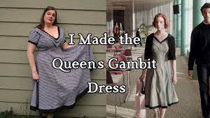 I Made The Dress From The Queen S Gambit Youtube In 2021 Dresses Queens Gambit Gingham Dress