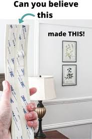 How to measure picture frame moulding. How To Apply Peel And Stick Picture Moulding With Scissors