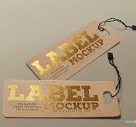 Gold Foil Label Mockup – Embossed Hang Tag | ZippyPixels