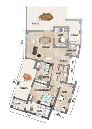 90 Mq Ambienti Moltiplicati Nell Attico Con Vista Mare Cose Di Casa Planimetrie Di Case Piantine Di Case Planimetria Casa