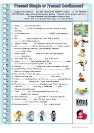Present Simple Or Present Continuous Worksheet Free Esl Printable Worksheets Made By Teachers Language Teaching Continuity Simple Past Tense