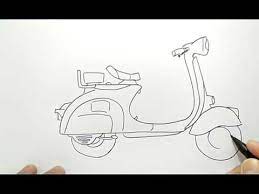 Download gambar sketsa vespa gambar vespa scooter cartoon italian. Cara Menggambar Motor Vespa Mudah How To Draw Vespa Motorcycle Easy Youtube