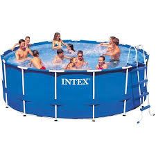 Intex 15 X 48 Metal Frame Above Ground Pool With Filter Pump Walmart Com In 2021 Above Ground Swimming Pools Aquaponics Aquaponics System