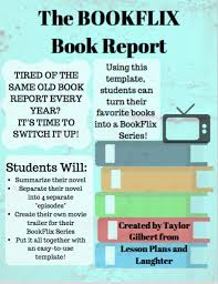 Bookflix Book Report Book Report Ideas Highschool Book Report Writing School